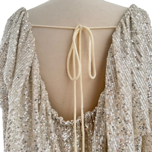 NWT Free People Shimmer Sequin Top - Picture 8 of 13